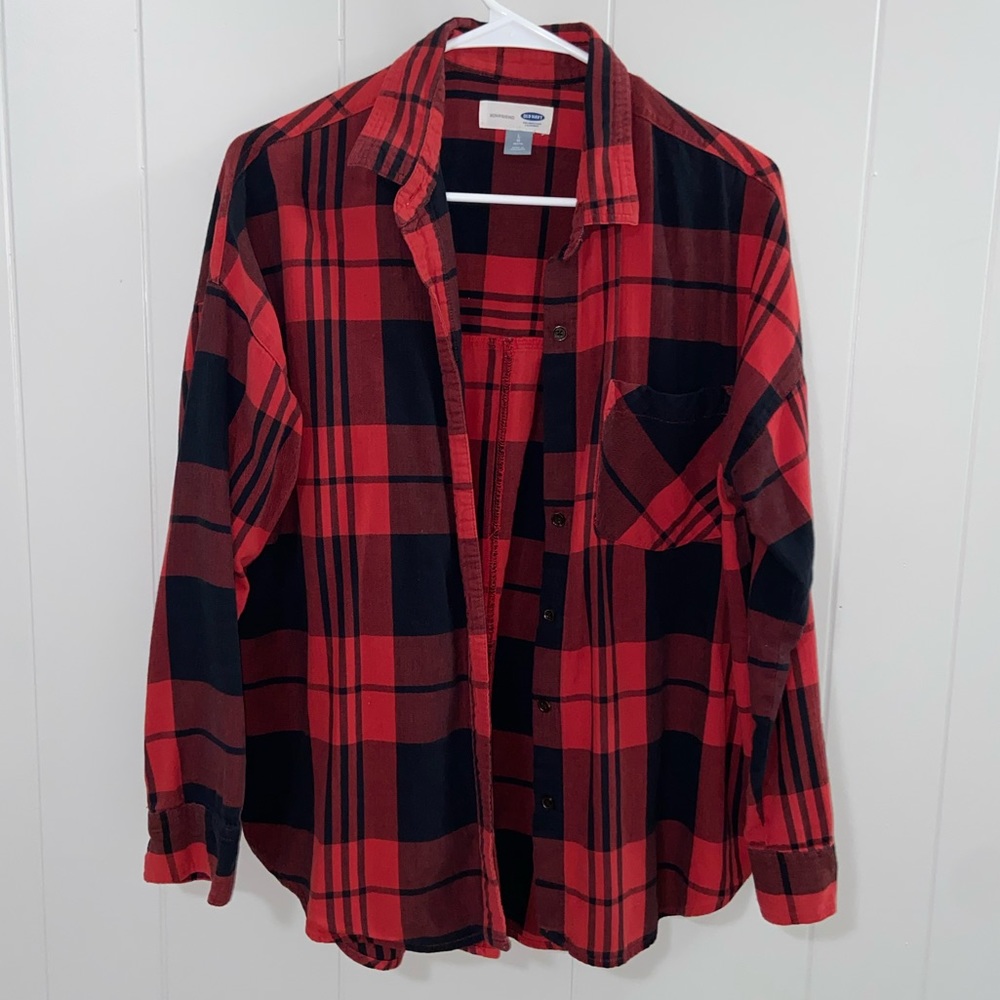 Large boyfriend-fit Old Navy Plaid Flannel
